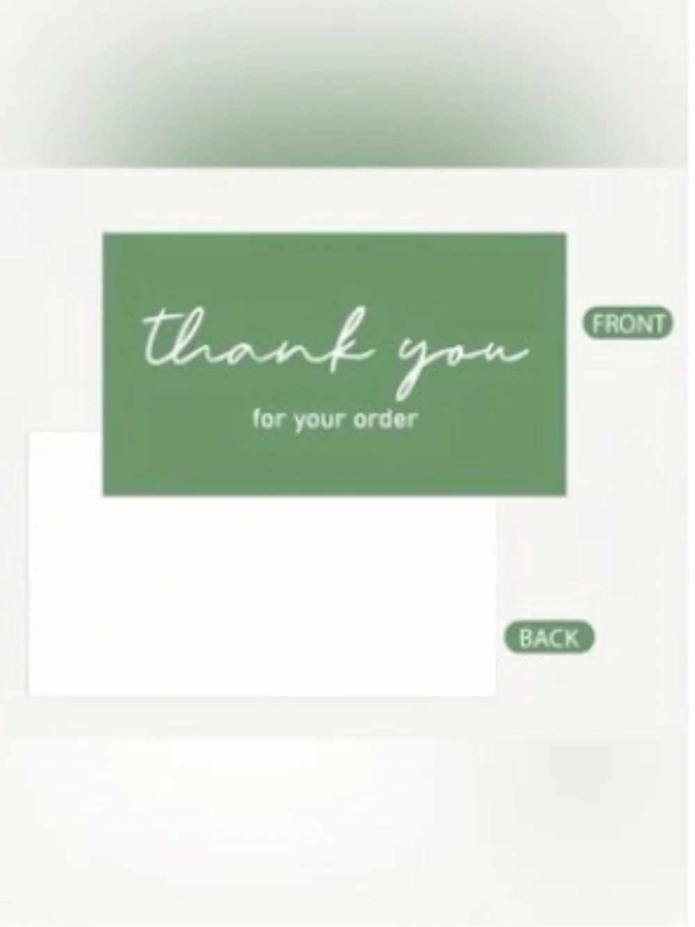 *Buy Now* Set of 50 Green Thank You Cards